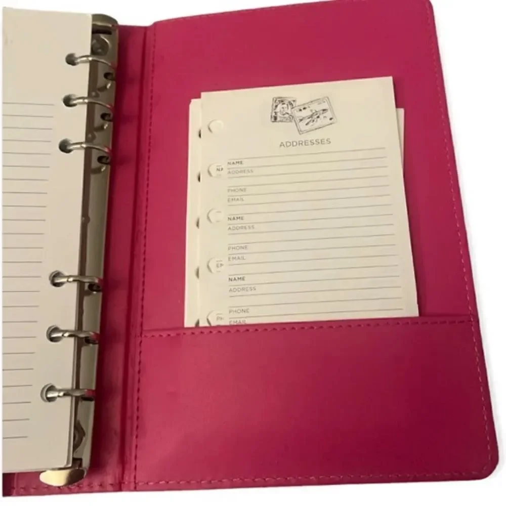 Vegan leather binder address book